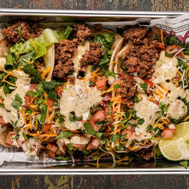 Ground beef tacos.