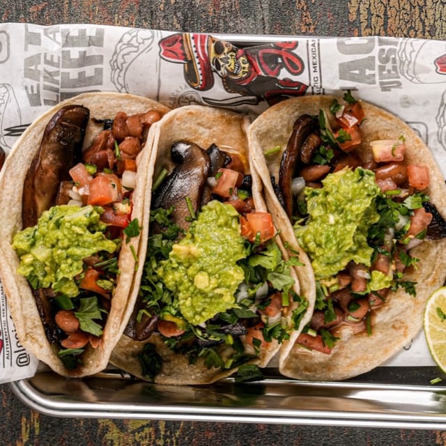 Portobello bean veggie taco.
