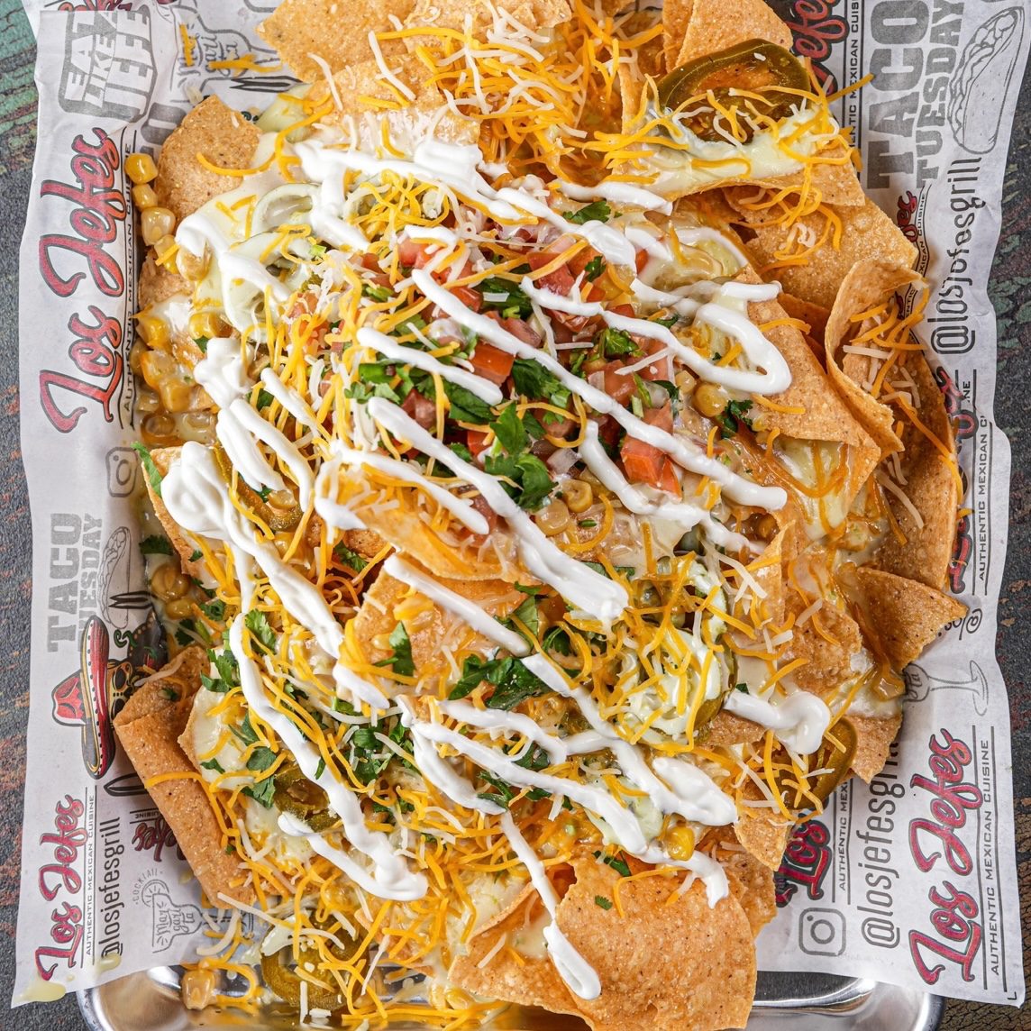 Jefes loaded nachos.