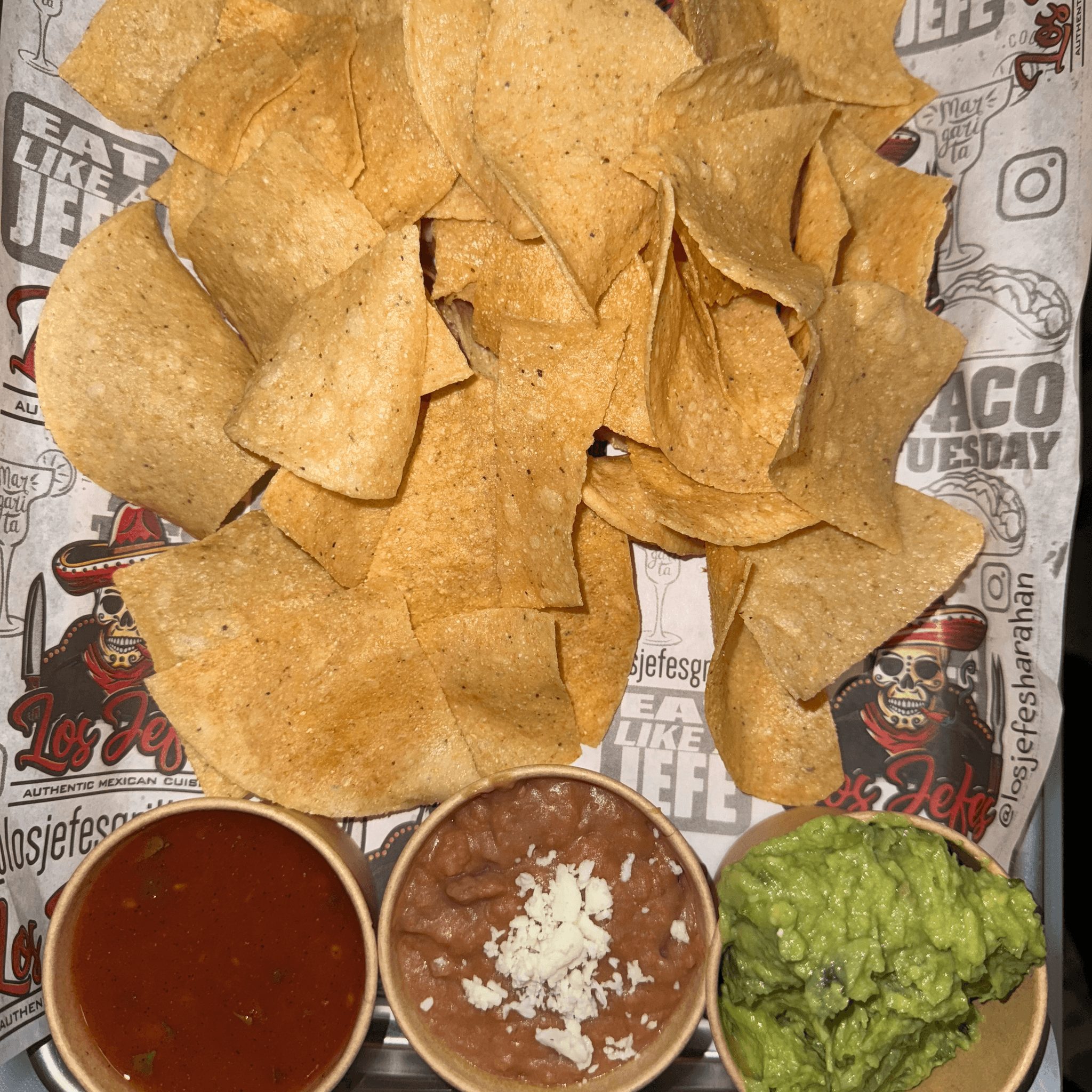 Trio of chips & dip.