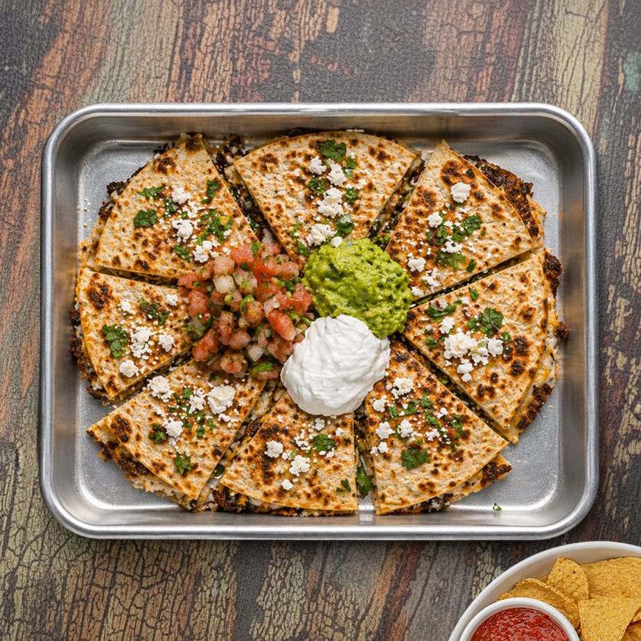 Jefes gulf shrimp quesadilla.