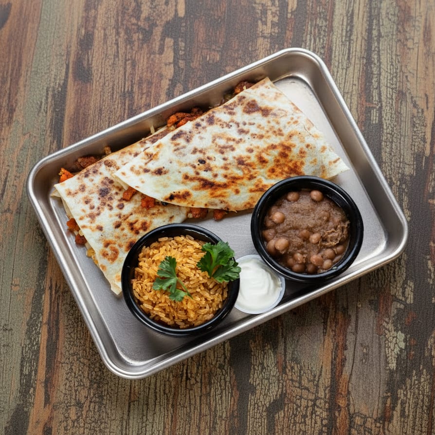 Jefes carne asada quesadilla.
